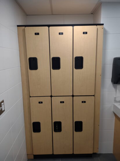 image of a 2 rows of 6 lockers total